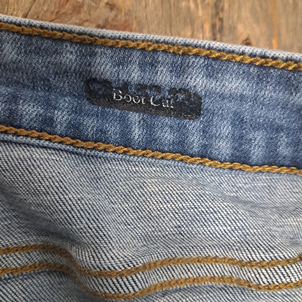 Western Americana Flare Boho Festival Judy Women's Blue Jeans Size 9/29 Boot Cut